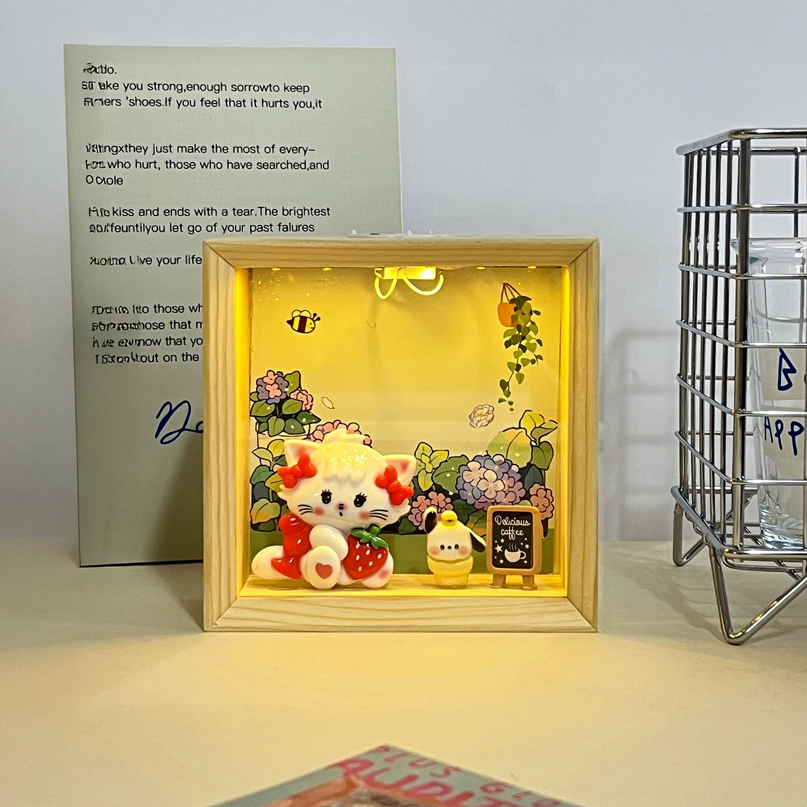 Игра с едой, ночник для спальни, деревянные украшения с героями мультфильмов, новая коллекция