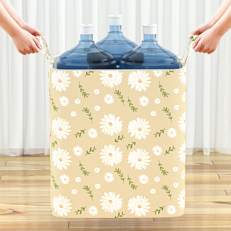 Bed storage bag, cotton clothing organizer bag, large capacity garment storage, dusty and waterproof laundry basket, moving packing bag