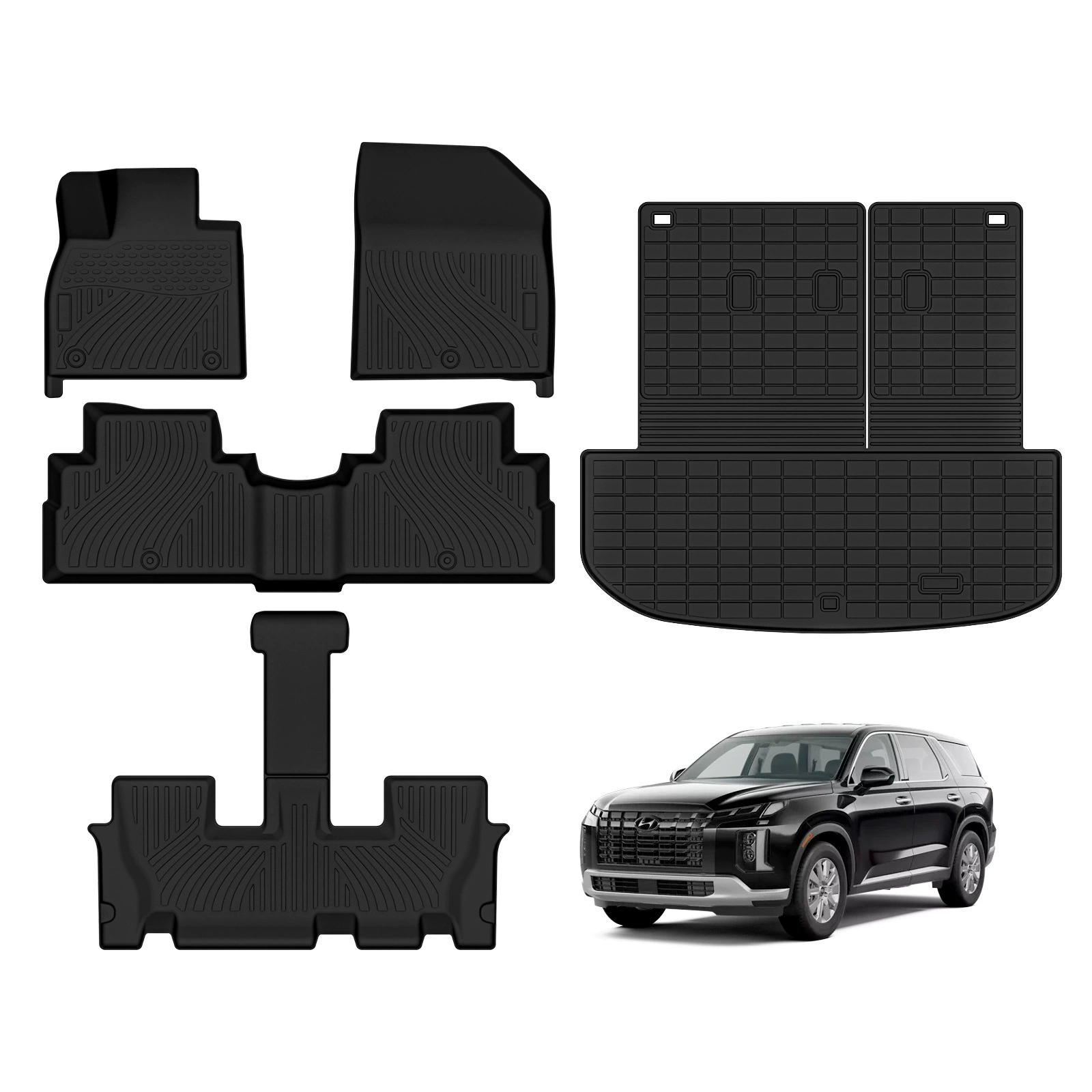 Подходит для 20-23 моделей Palis Palisade коврики для ног автомобиля коврики высокого качества цельные TPE коврики багажника