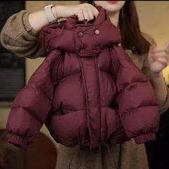子供用羽毛ベルベットジャケット2025年秋冬新作厚手中高学年男の子女の子韓国風ジャケットパンコート