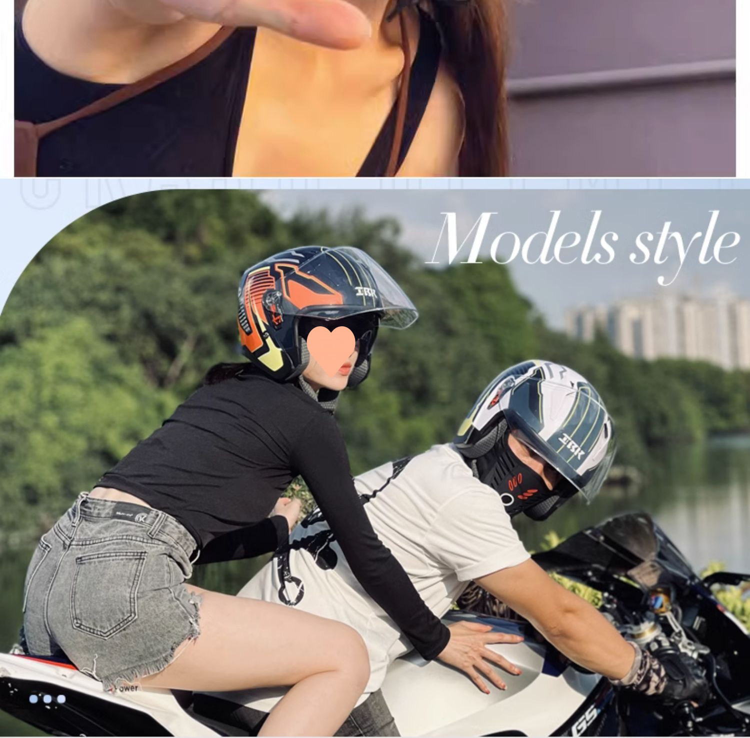 Motorcycle Helmet Men's Half Helmet Winter Bluetooth Full Helmet
