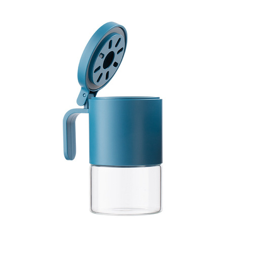 Glass seasoning jar moisture-proof seasoning jar seasoning box sealed seasoning bottle seasoning bottle seasoning box standing lid seasoning jar