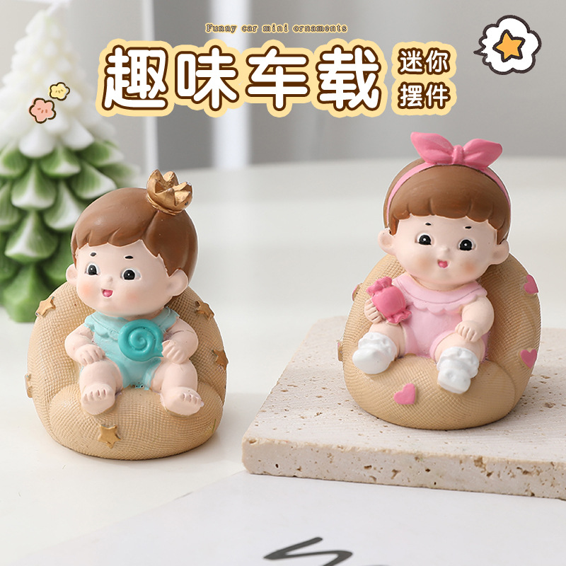Cake Decoration Ornaments Sofa Baby Infant 100 Days Birthday Full Month Birthday Party Dessert Table Decorations Figurines