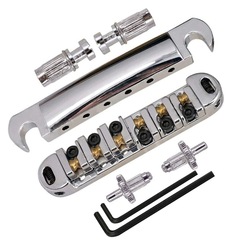 LP Guitar Bridge String Saddle, Upper & Lower String Bridges with Ball Bearings for Les Paul SG LP Electric Guitar