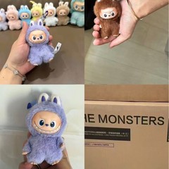 跨境严选拉布布4.0心底密码mini迷你labubu钥匙小挂件毛绒玩偶娃