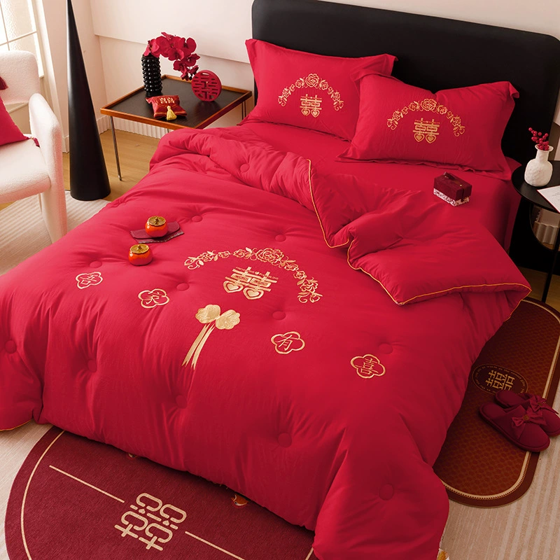 Новое свадебное одеяло из соевого волокна, красное свадебное одеяло для невесты, утолщенное зимнее одеяло, свадебное одеяло для свадебной комнаты
