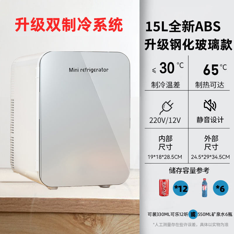 新型小冰箱小型迷你简易冰箱加热制冷化妆品宿舍车载家用冷藏保鲜|undefined