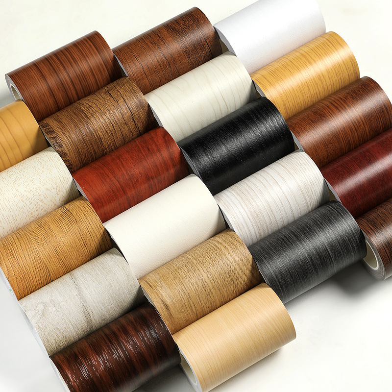 10m Wood Grain Stickers for Covering Flaws and Patching Holes in Floors, Wooden Doors, Decorative Strips, Wardrobe Renovation, Furniture Veneer, Self-Adhesive Waistline Strips