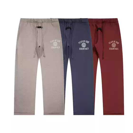 Cross-Border Autumn/Winter New Arrival FOG American High-Street Fashion Brand Logo Print Fleece-Lined Unisex Joggers