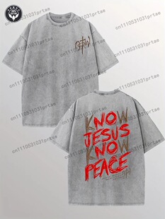 Inspirational Slogan Gray Washed Tee ˮϴ���f��־���� T ��
