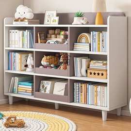 钍v儿童书架落地家用置物架客厅简易靠墙阅读架学生卧室玩具收纳