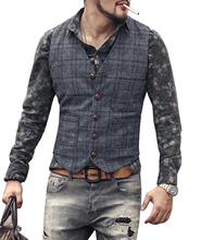 Z 64992 Checkered Formal Waistcoat ������װ���� �羳����