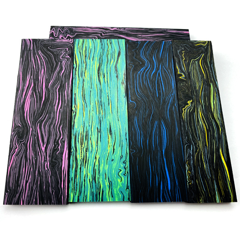 彩色夹层花纹G-10制作刀柄贴片 G10刀柄材料 DIY刀具手柄复合材料