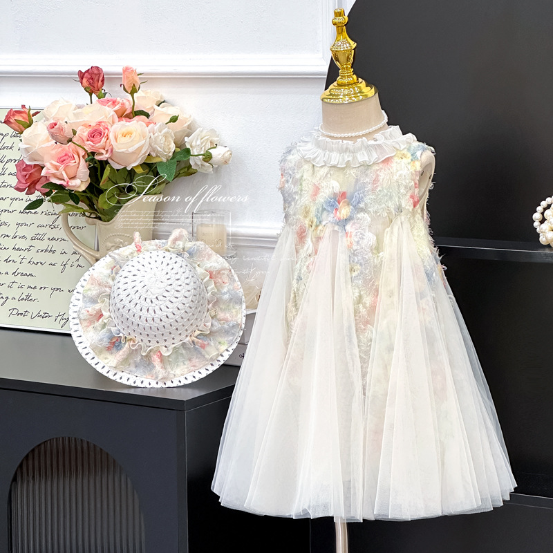 [Clearance] 2026 Summer Girls' Dress Casual Fashion A-Line Vest Dress Round Neck Girls' Princess Dress