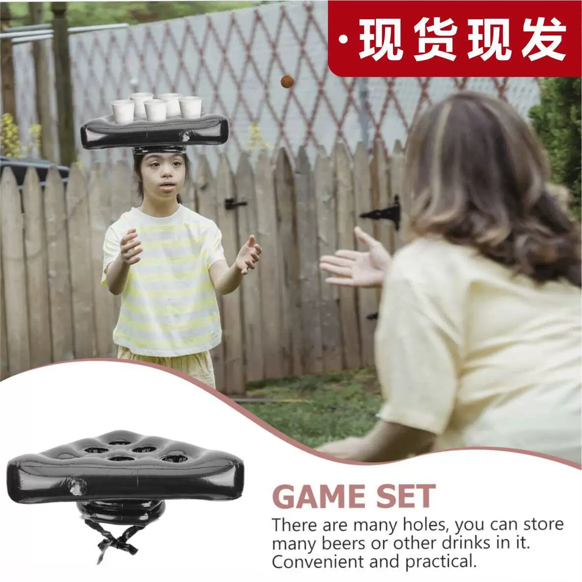 Трансграничный спот ПВХ надувная треугольная шляпа настольный теннис бросает игру шляпа надувная подставка для напитков