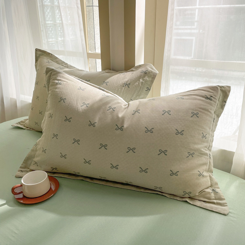 Un par de fundas de almohada de hilo de doble capa de algodón de nuevo estilo 2025 48cm x 74cm funda interior de algodón para niños