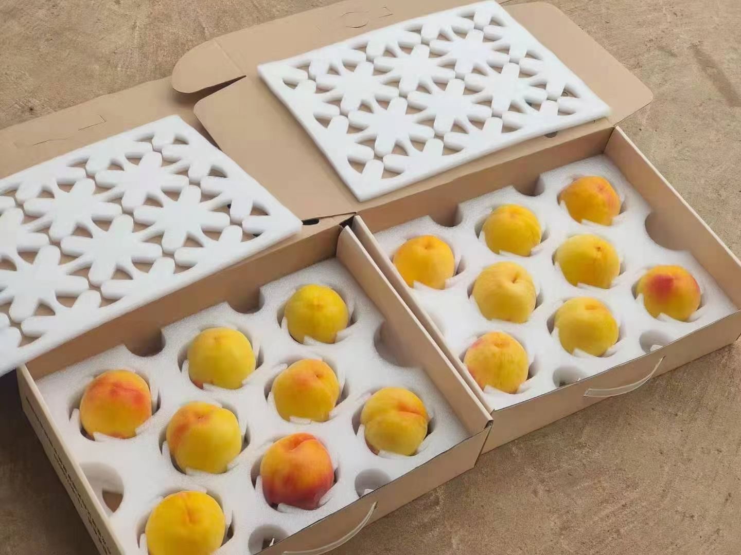 厂家供应白色珍珠棉桃子包装泡沫/白色珍珠棉桃子缓冲快递包装