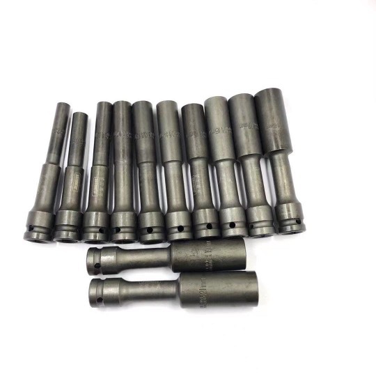 Llave de manguito de pared delgada alargada 1 / 2 manguito hexagonal interno 120mm de longitud llave eléctrica de acero de silicio-cromo