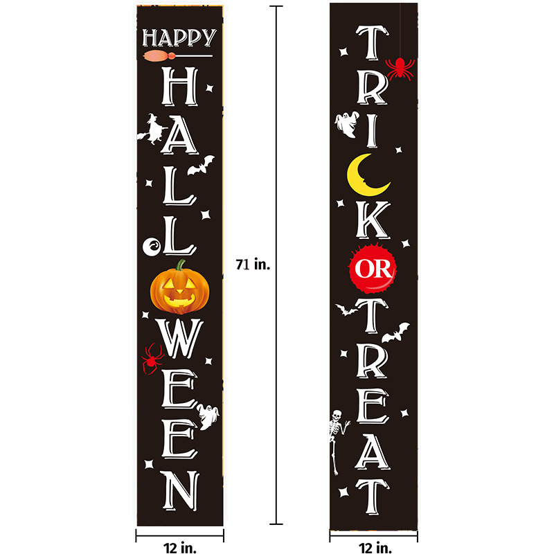 アマゾンのハロウィンのカーテンのクリスマスの対聯のハロウィンの対聯の横断幕の旗は支持して商品を作ります。|undefined
