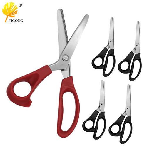 Handmade fabric pattern lace scissors, arc wave scissors, triangle scissors, dog tooth scissors, serrated scissors, stainless steel tailoring scissors