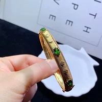 Итальянский придворный стиль ткацкий легкий и элегантный 925 серебряный инкрустированный транспироксен ретро матовый браслет мастер камень размер 4*6