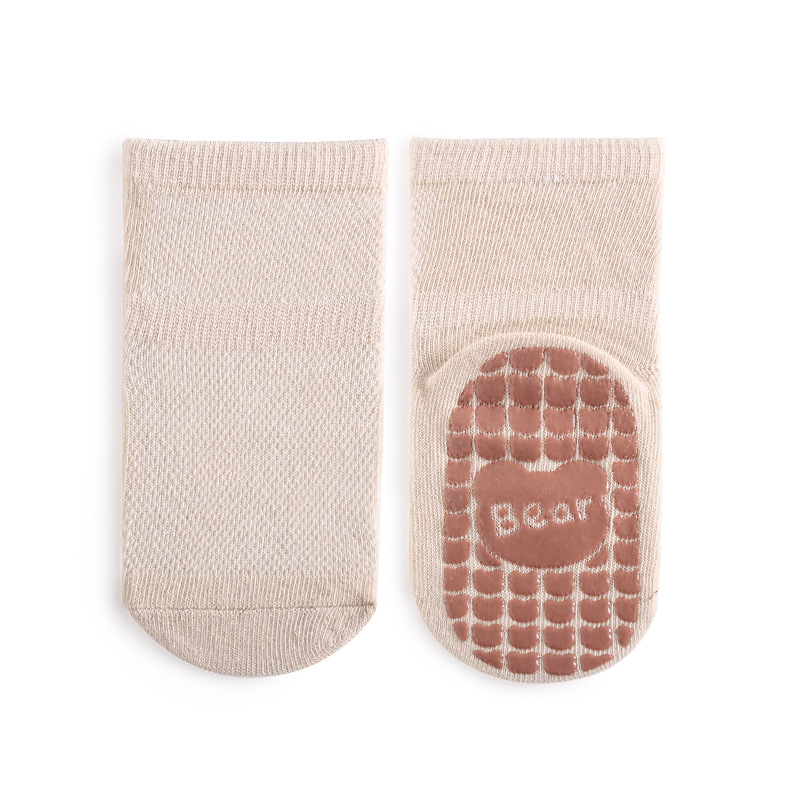 Calcetines de bebé para niños primavera nuevos calcetines de piso antideslizantes de silicona para bebés recién nacidos calcetines de algodón para niños de media pantorrilla