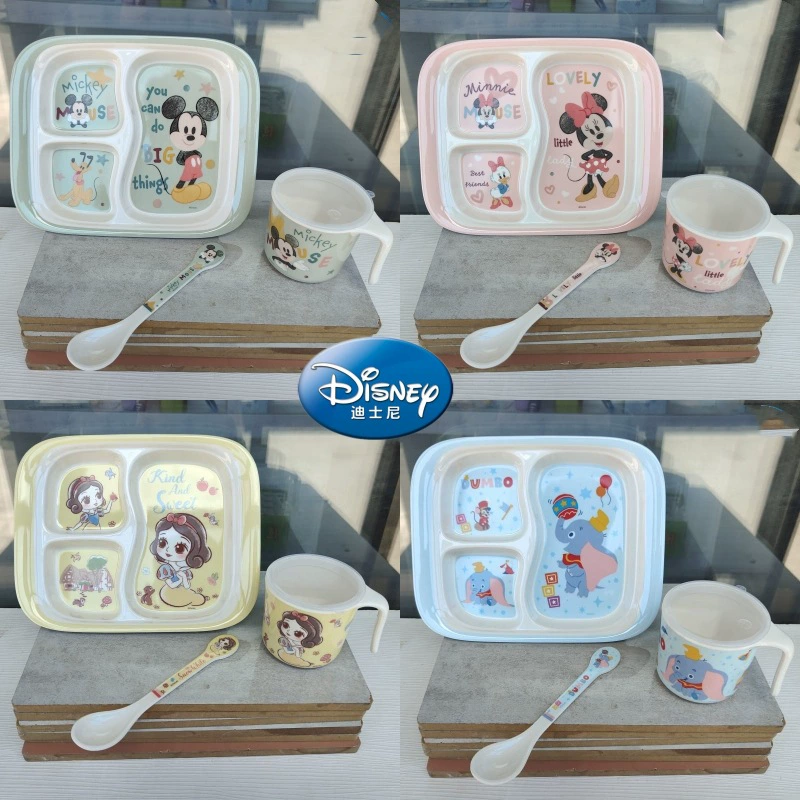 Disney, tableware for feeding, cartoon children's shatterproof dinner plate for food