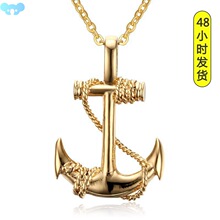 Titanium Steel Anchor Pendant Necklace Cross Jewelry Items