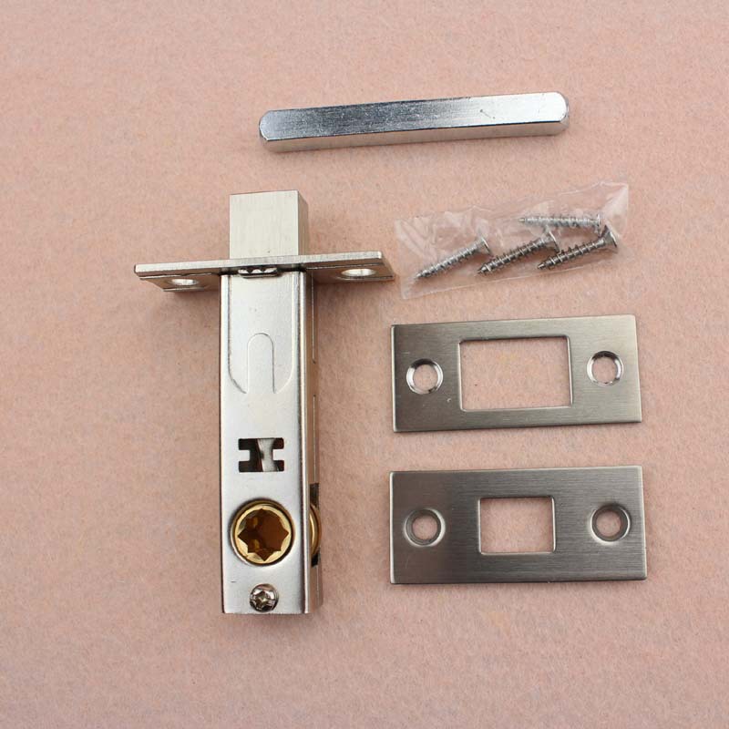 60 / 70 agujero de bloqueo de lengua cuadrada de canal personalizado puerta invisible cuerpo de bloqueo de lengua única accesorio de bloqueo de lengua interior de la puerta del baño