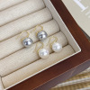 Small design advanced earrings from pearl, light luxury style, trend of season, Korean style