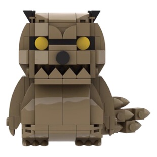 MOC building blocks compatible with Lego fire shadow one tail square head Fire Shadow series creative boy assembled toy puzzle