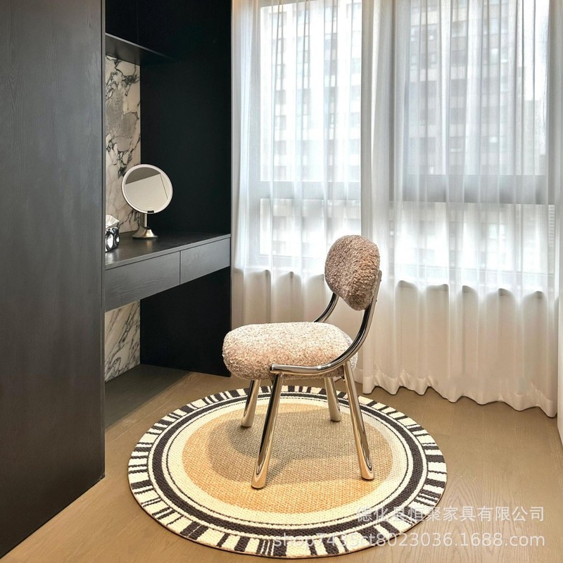 小羊肖恩椅家用意式轻奢设计师餐桌椅法式餐椅包豪斯休闲靠背椅子|undefined