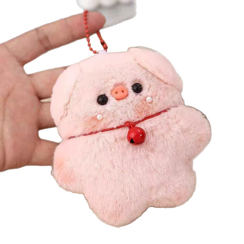 Polvo de peluche variable de cerdo de cerdo muñeca de niña corazón colgante de llavero para amigos amigos cerdo de peluche colgante de bolsa