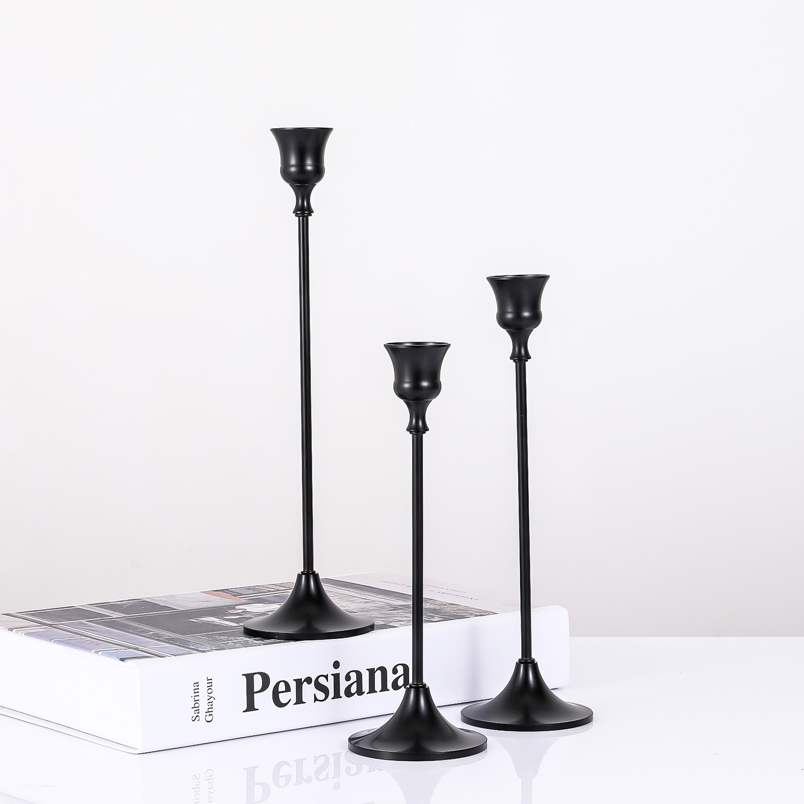 Nordic retro candlestick candlelight dinner retro iron art candle…