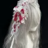 5. White blood-stained feather headband