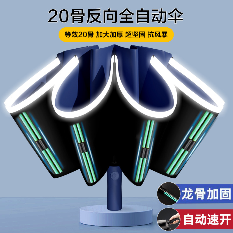 Paraguas plegable automático de gran tamaño con hebilla de anillo, paraguas de alta gama para hombre, lluvia o sol, paraguas para mochila para mujer