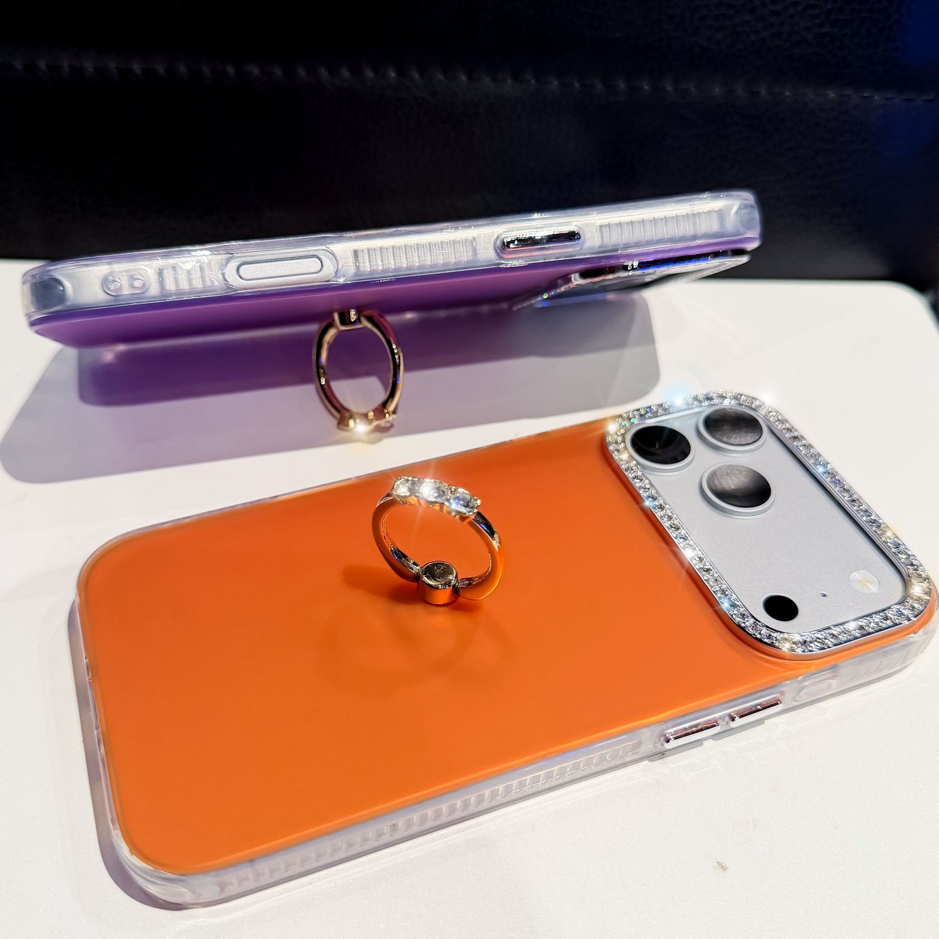多巴胺指环支架手机壳适用苹果18潮流iPhone17Promax星钻软壳跨境