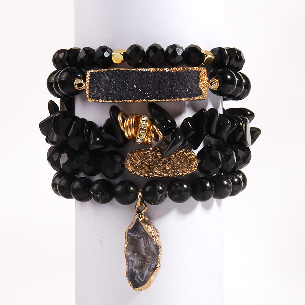 113g Weight Natural Stone Pendant Material Bracelets Classification Natural Stone Chain Material Beaded Chain Chain Type 1 Piece Quantity Holiday, Tea Party Occasion natural stone Material Geometric Pattern Women's Gender Vacation Style Vacation Geometric Natural Stone Beaded Chain Bracelets In Bulk 16
