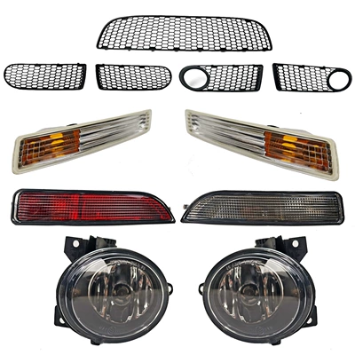 Suitable for 06-10 Beetle Front Fog Light Frame, Rear Bumper Light Cover, Lower Center Grille with Hole Cover, Reflector Plate