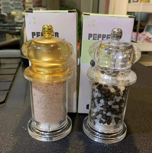 Cross-border acrylic grinder transparent pepper grinder manual multi-purpose seasoning bottle pepper cumin pepper grinder new