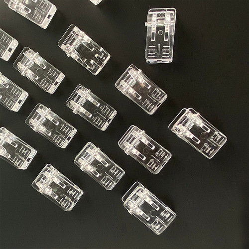 Acrylic transparent clip, small fresh DIY plastic clip, sealing clip, bill account clip, round hole storage clip