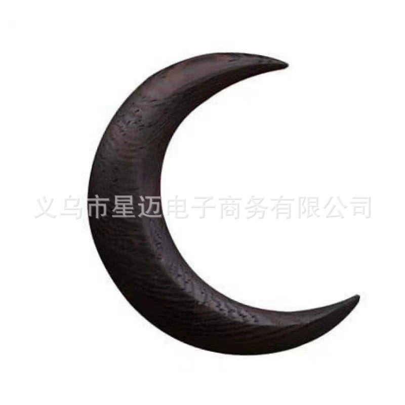 Заглушка для волос Moon, независимая станция, новая женская ручная резьба лунная заколка для волос, простая деревянная луна для причесок