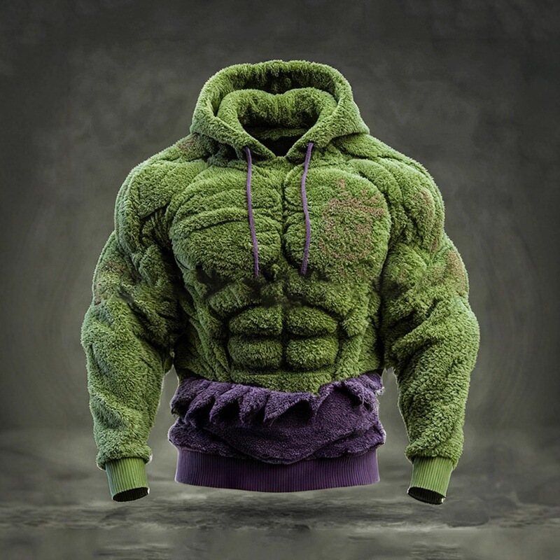 New Model Men's Casual Sports Hooded Sweatshirt, Flannel Sweatshirt Top, Order Online Without Collar