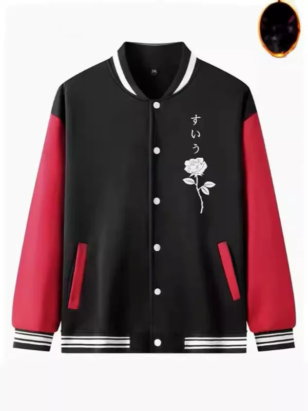 Spring school jacket for leisure, autumn, with embroidery