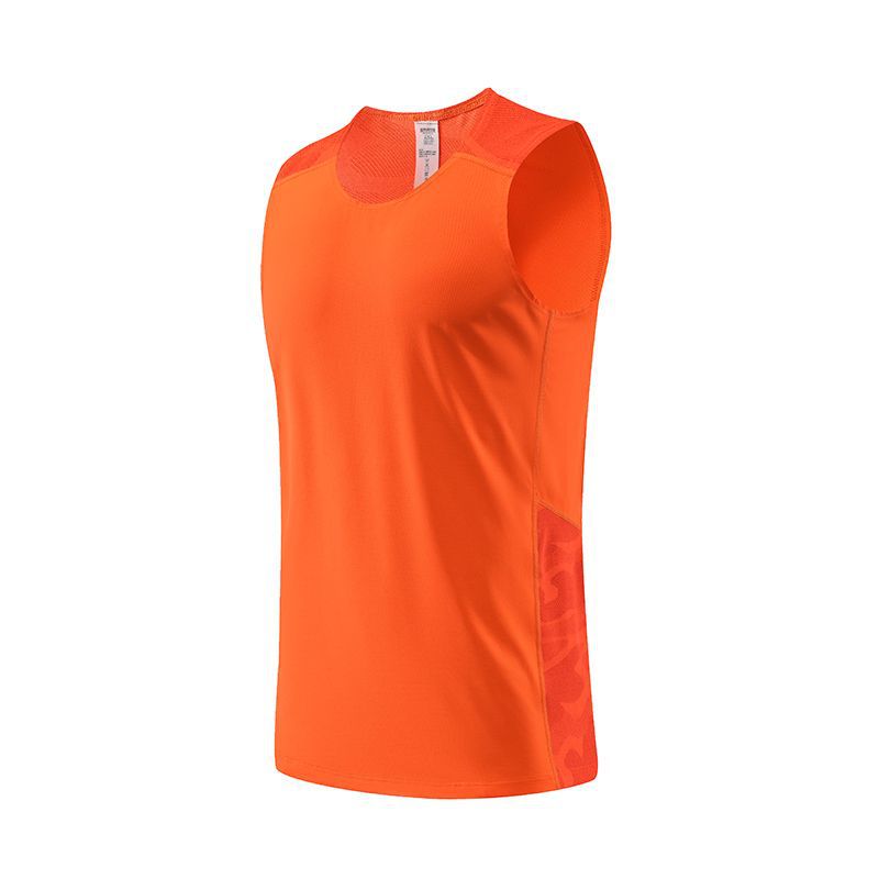 Maratón de verano para hombres y mujeres corriendo Chaleco de secado rápido entrenamiento de pista y campo cuello redondo suelto transpirable camiseta sin mangas de fitness impresa L