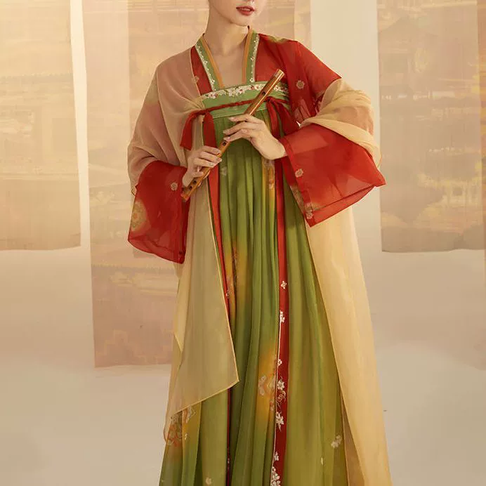 Взрослые женщины Тан Тан Ханфу Тан Палас повседневная Ханфу Ци грудь юбка женская рубашка с принтом большого размера