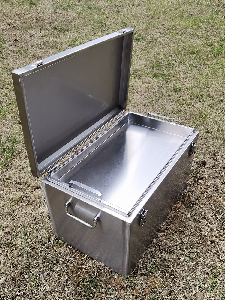 Caja de herramientas de hardware de acero inoxidable 304 industrial portátil personalizado caja de almacenamiento caja de almacenamiento doméstica reparación de automóviles