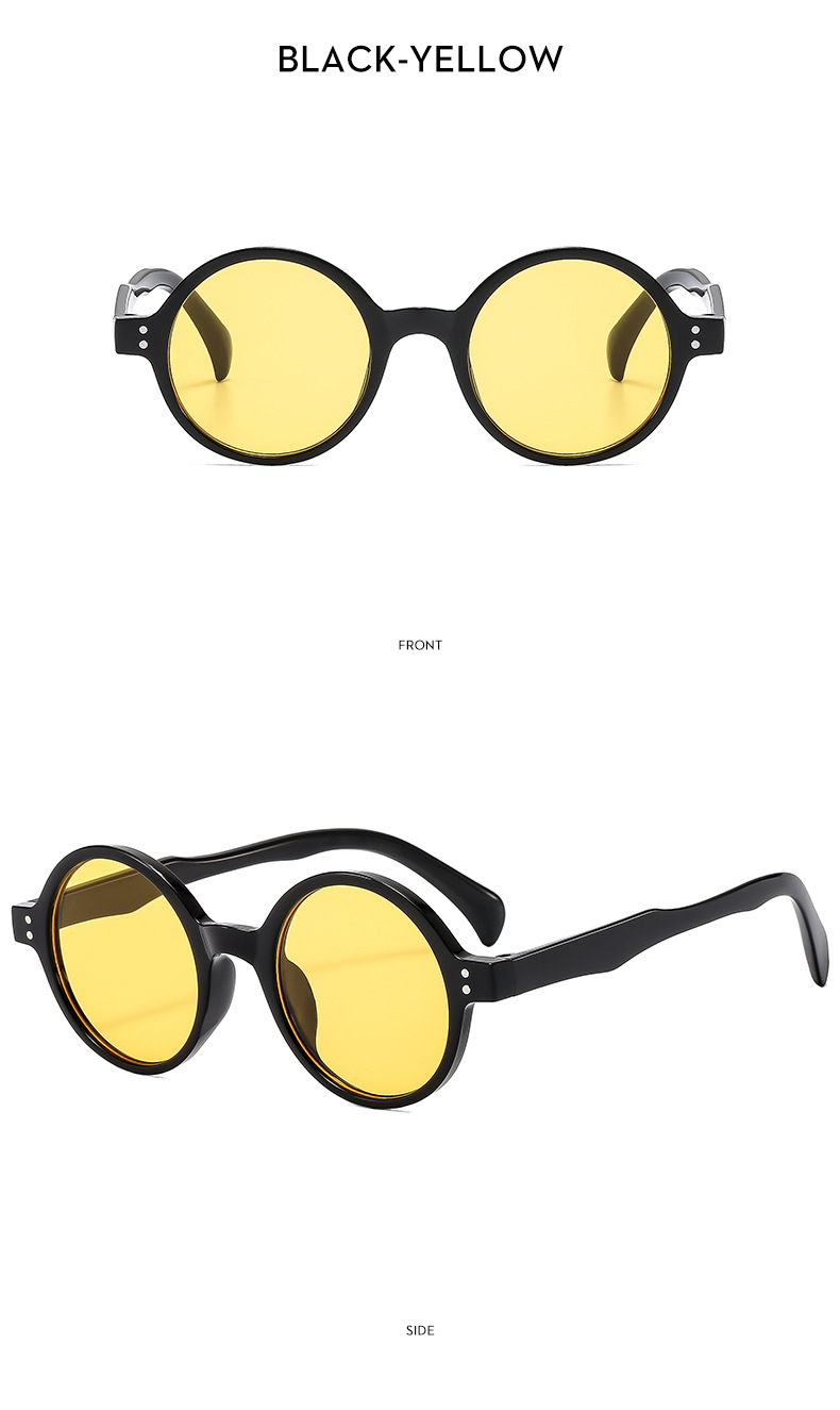 36g Weight Full Frame Glasses Structure Sunglasses Classification PC, UV400 Protection Lens Material Round Frame Glasses Style Travel, Street Occasion Solid Color Pattern All Seasons Season Unisex Gender Vintage Style, Simple Style Style Vintage Style Simple Style Solid Color PC UV400 Protection Round Frame Full Frame Women's Sunglasses 19