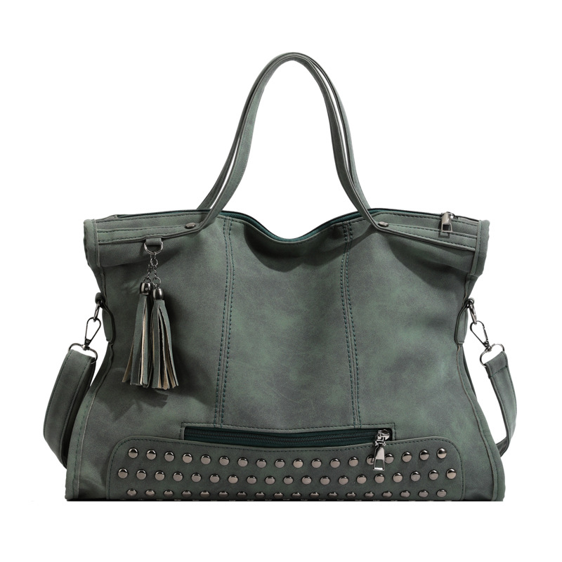 Retro Large Capacity Women Shoulder Bag Tote For Work And Commute_voghion.com