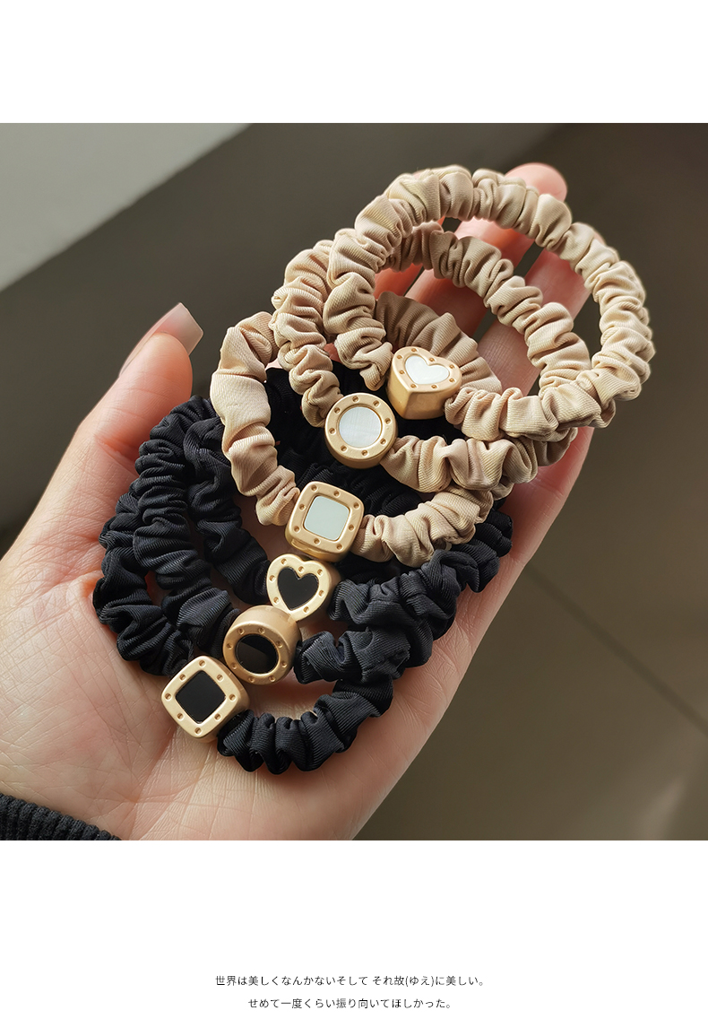 时尚丸子头小肠发圈女高弹力耐用皮筋女扎头发绳头饰简约气质头绳详情6